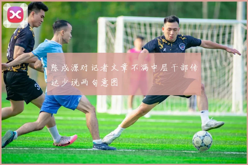 陈戌源对记者文章不满中层干部传达少说两句意图